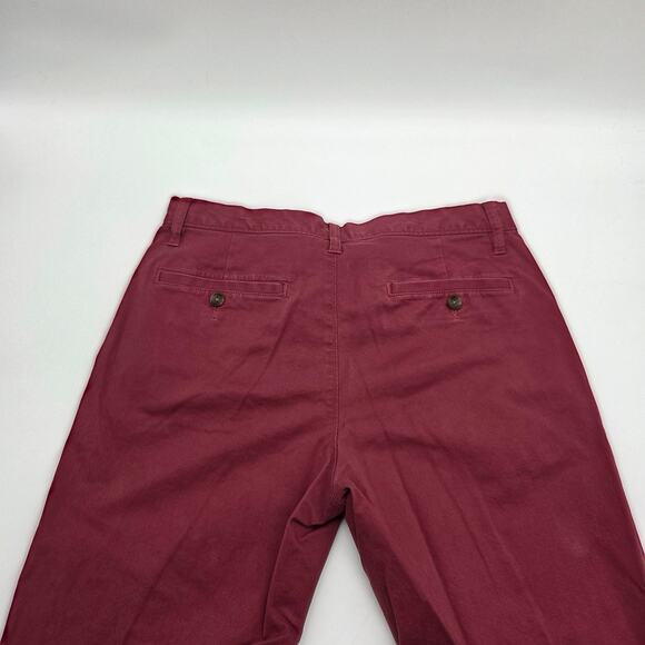 14th & Union Flat Front  Chino Pant Red Men's 34x30 - Picture 6 of 9